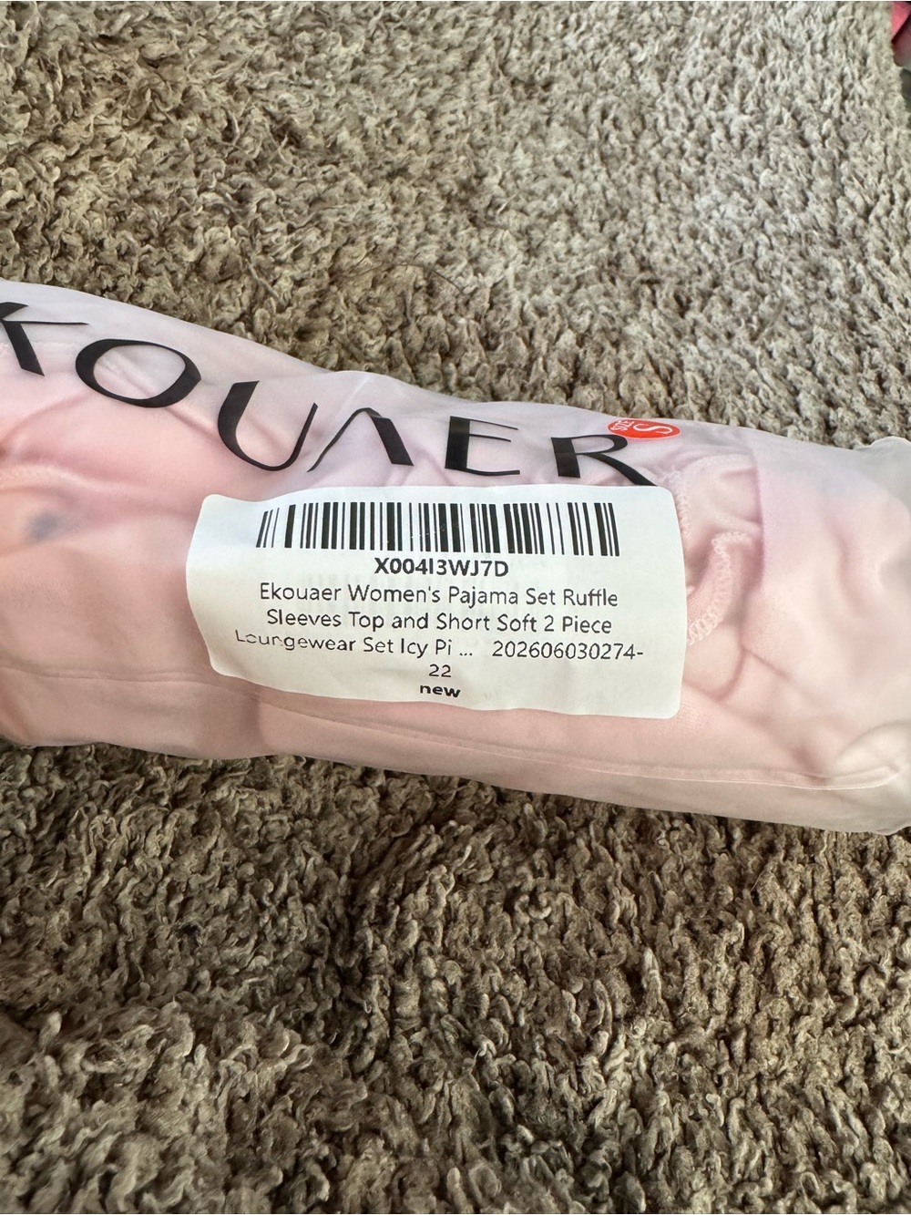 Light Pink Ruffle Short Pajama Set - Picture 4 of 5